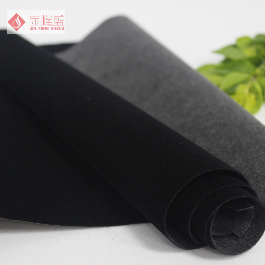 黑色短毛绒植绒布，空调绒布